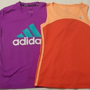 Lot of 2 Adidas climalite shirts